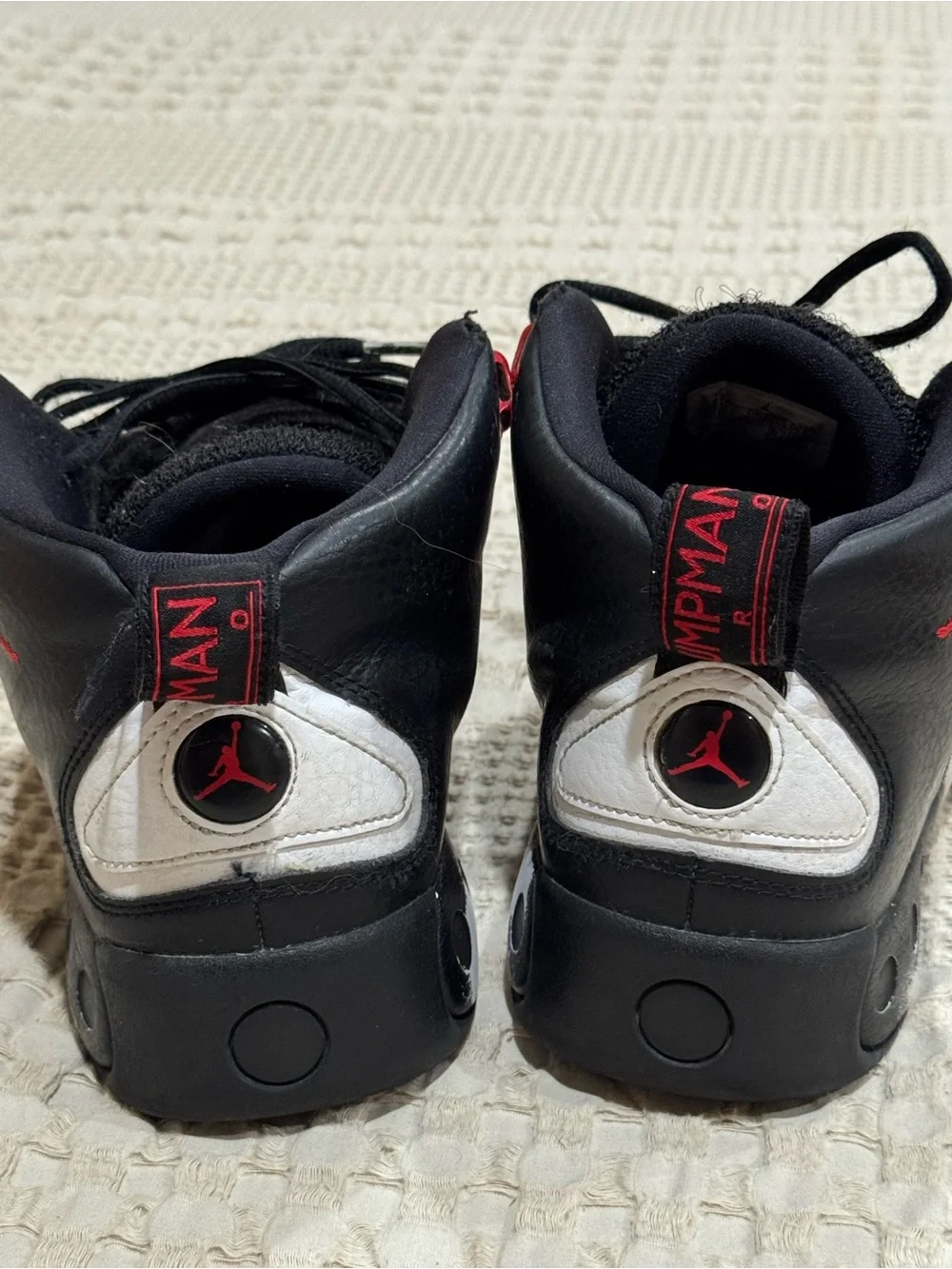 JORDAN Jumpman Pro Black, White & Red High-Top Sneakers
